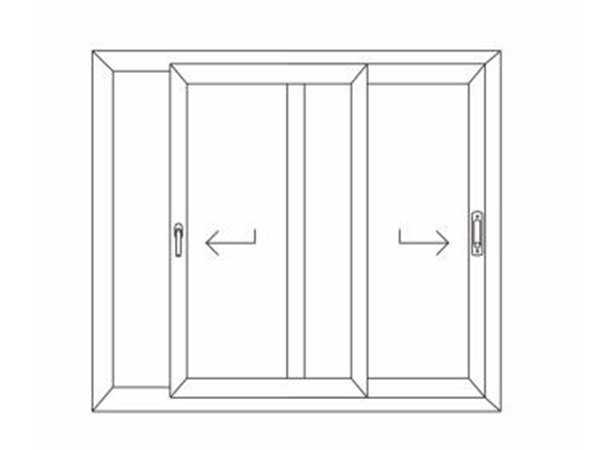 Sliding door with 16 wide U-shaped groove